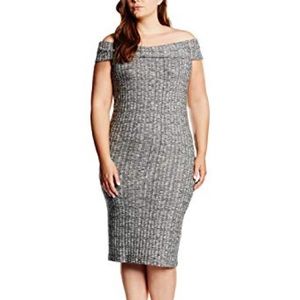 Grey heather midi dress